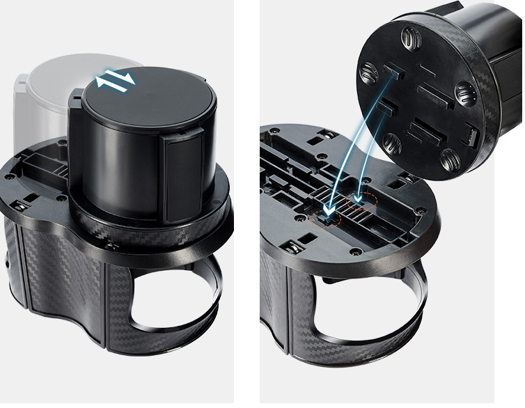 Portavasos Doble Ajustable para Auto | Soporte Giratorio 360° para Botellas y Bebidas