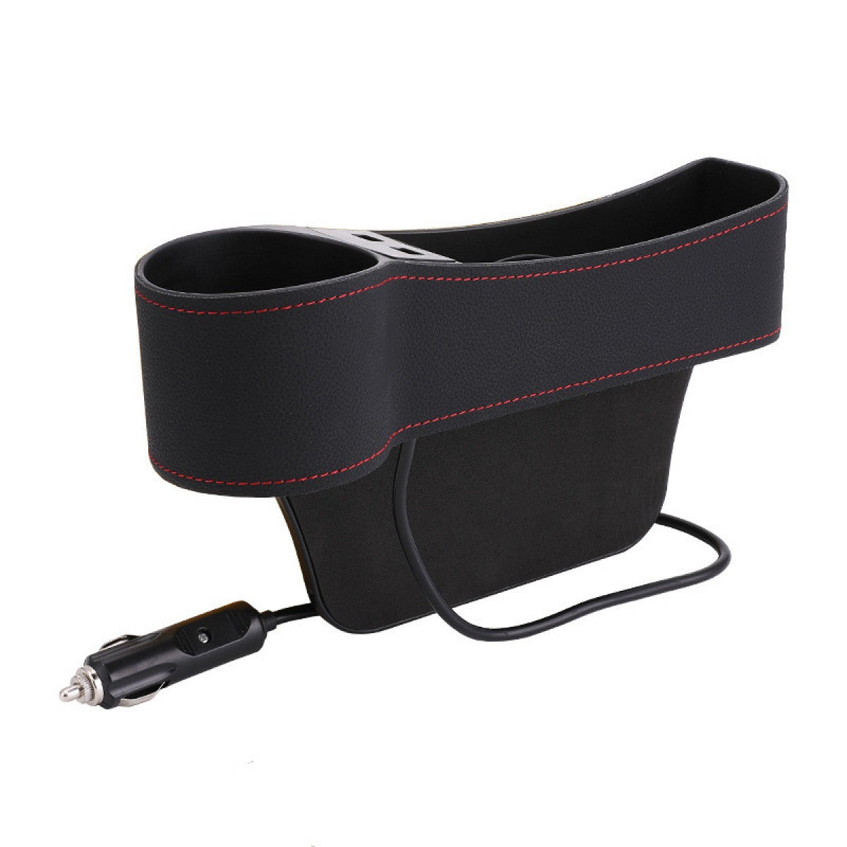 Organizador Premium para Asiento con Cargador USB Doble | Porta Objetos y Portavasos