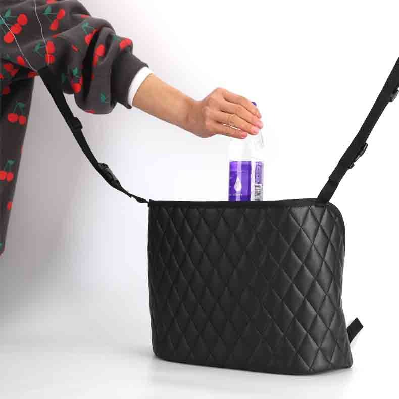 Organizador Colgante para Auto | Porta Cartera y Red entre Asientos Premium