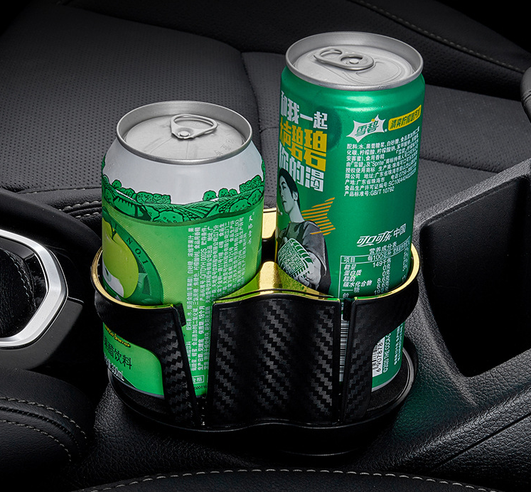 Portavasos Doble Ajustable para Auto | Soporte Giratorio 360° para Botellas y Bebidas