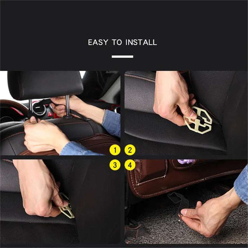 Organizador Premium para Respaldo de Asiento con Papelera Integrada | Cuero PU