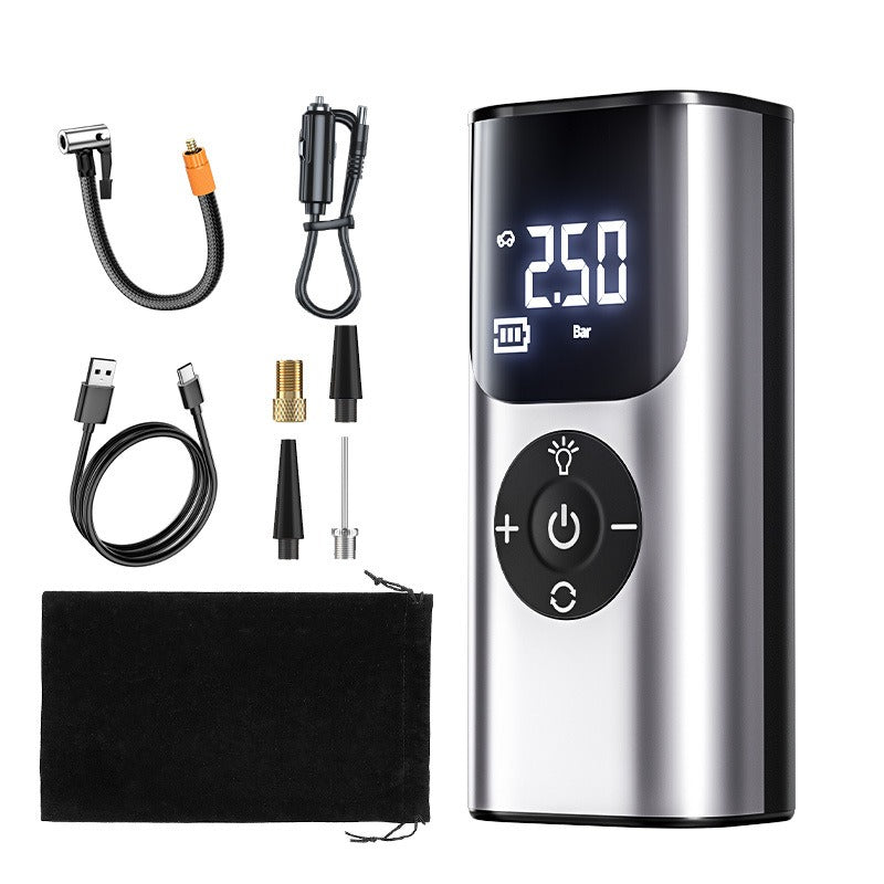 Inflador Eléctrico Inalámbrico para Neumáticos | Compresor Portátil Digital con Pantalla LCD