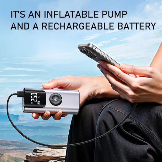Inflador Eléctrico Inalámbrico para Neumáticos | Compresor Portátil Digital con Pantalla LCD