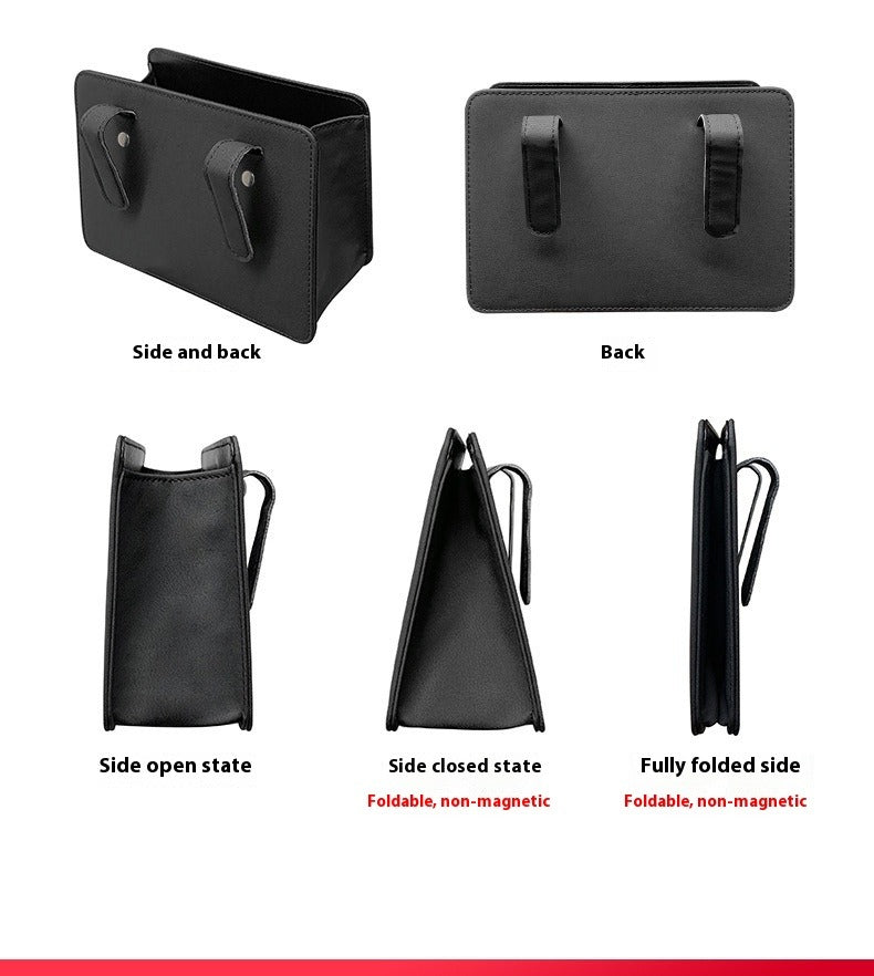 Basurero para Auto con Tapa | Papelera Colgante de Cuero para Puerta o Respaldo