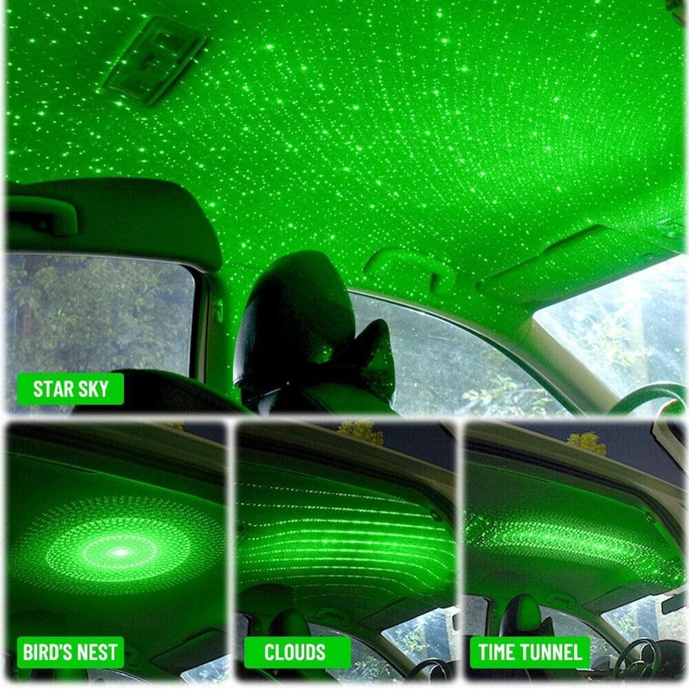 Luz Estelar LED para Techo de Auto | Proyector USB con Control por Voz
