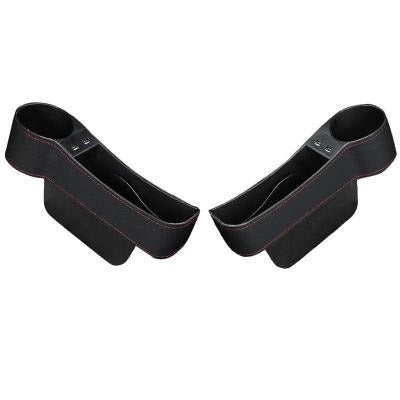 Organizador Premium para Asiento con Cargador USB Doble | Porta Objetos y Portavasos