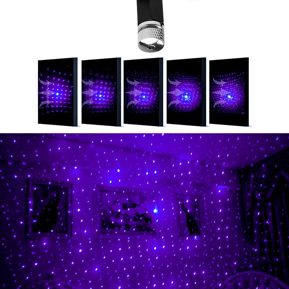 Luz Estelar LED para Techo de Auto | Proyector USB con Control por Voz