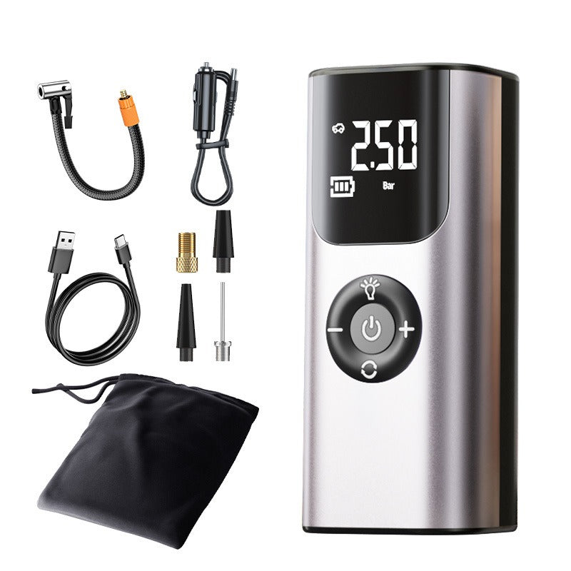Inflador Eléctrico Inalámbrico para Neumáticos | Compresor Portátil Digital con Pantalla LCD