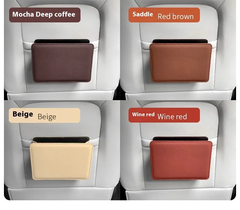 Basurero para Auto con Tapa | Papelera Colgante de Cuero para Puerta o Respaldo