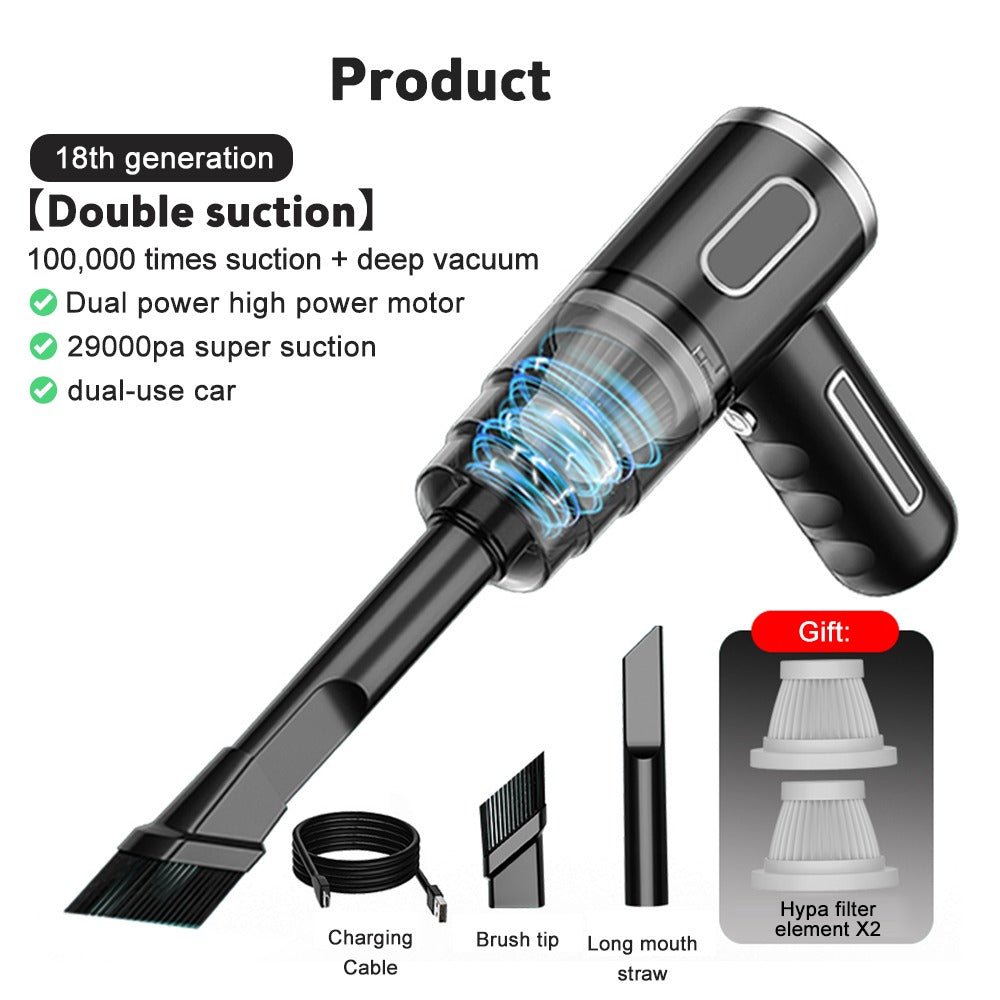 Aspiradora Inalámbrica para Auto | Portátil | Potente Succión | Recargable USB