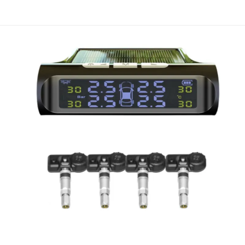 Monitor Solar Inteligente de Presión de Neumáticos (TPMS) | 4 Sensores Inalámbricos