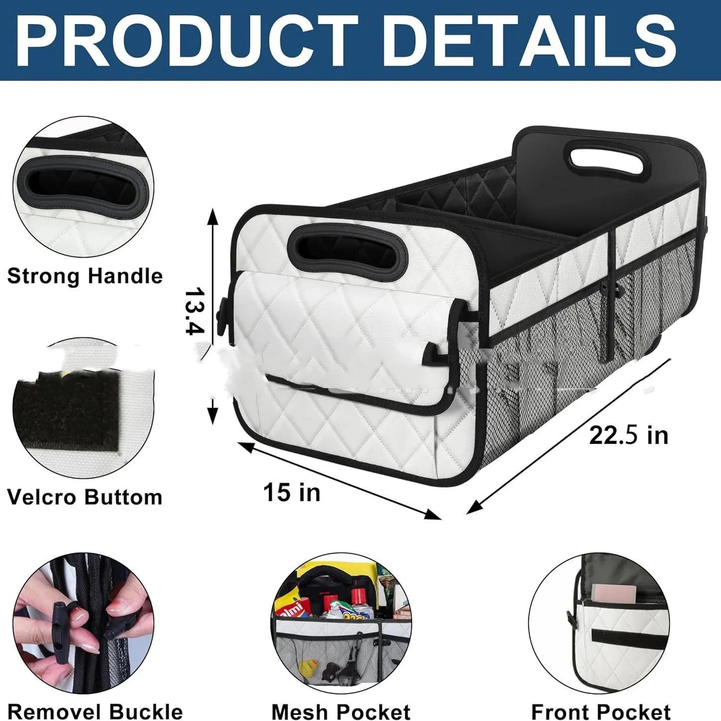 Organizador Plegable para Maletero | Caja de Almacenamiento Impermeable para Auto
